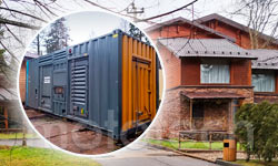Дизельный генератор Atlas Copco QAC 1100 TwinPower для дома отдыха в Московской области